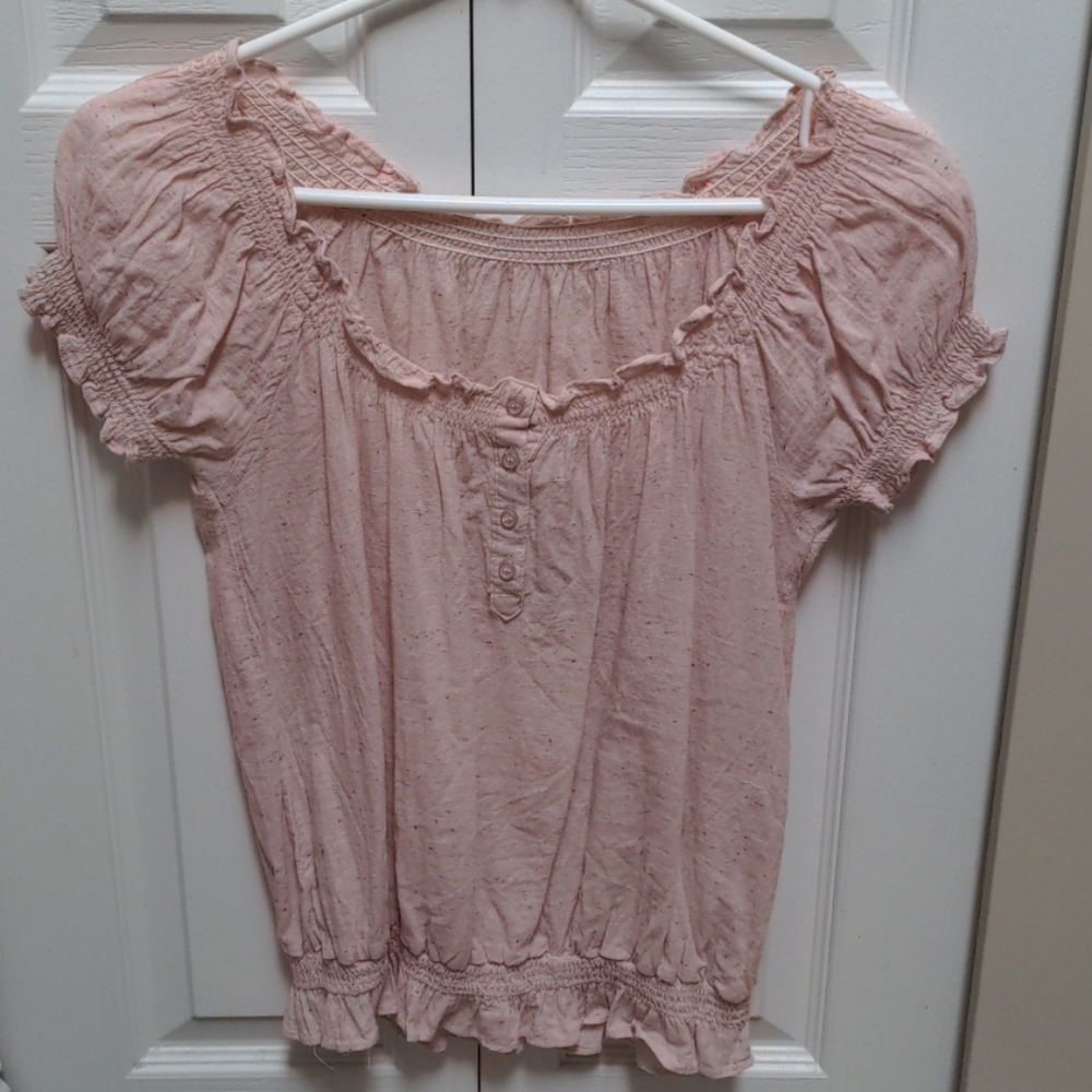 Forever 21 Pink Ruffled Top